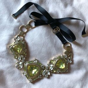 Banana Republic Necklace with Black Ribbon Detail